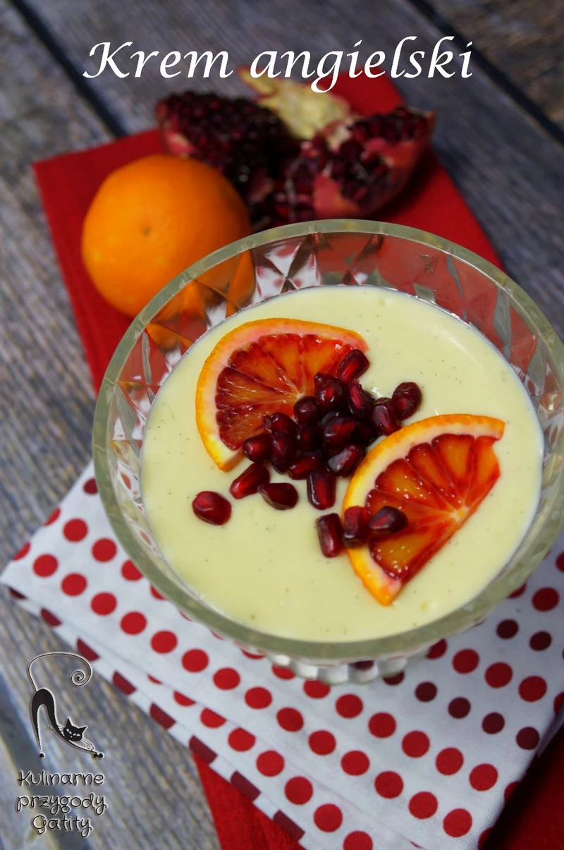 Krem angielski (custard) z granatem