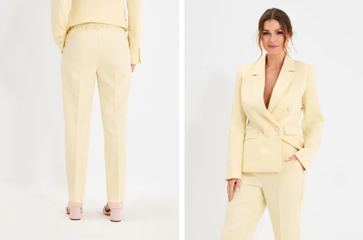 Zdjęcie Te spodnie z Sinsay za 49 zł to hit na Komunię i nie tylko! Kolor to hit sezonu, komplet z marynarką robi mega wrażenie #2