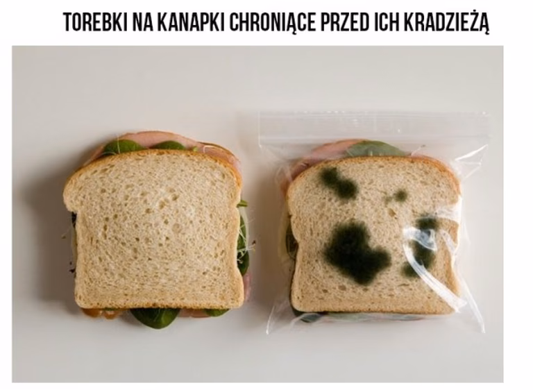 Torebki na kanapki chroniące przed ich kradzieżą