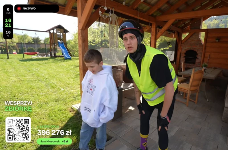 Łatwogang wrócił z nową akcją! Transmisję oglądają tysiące Polaków