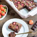 Brownie z truskawkami