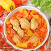 Duszony kurczak z papryką po rzymsku - "Pollo alla romana"