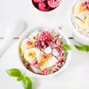 Ryż na mleku z bananami - Rice Pudding with raspberries nad banana