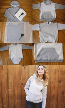 Kreatywnie przerobiona bluza - instrukcja