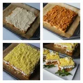 Sałatka jak ciasto, sałatkowe ciasto.