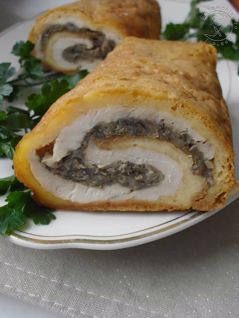 Rolada Serowa Z Pieczarkami - Krok Po Kroku