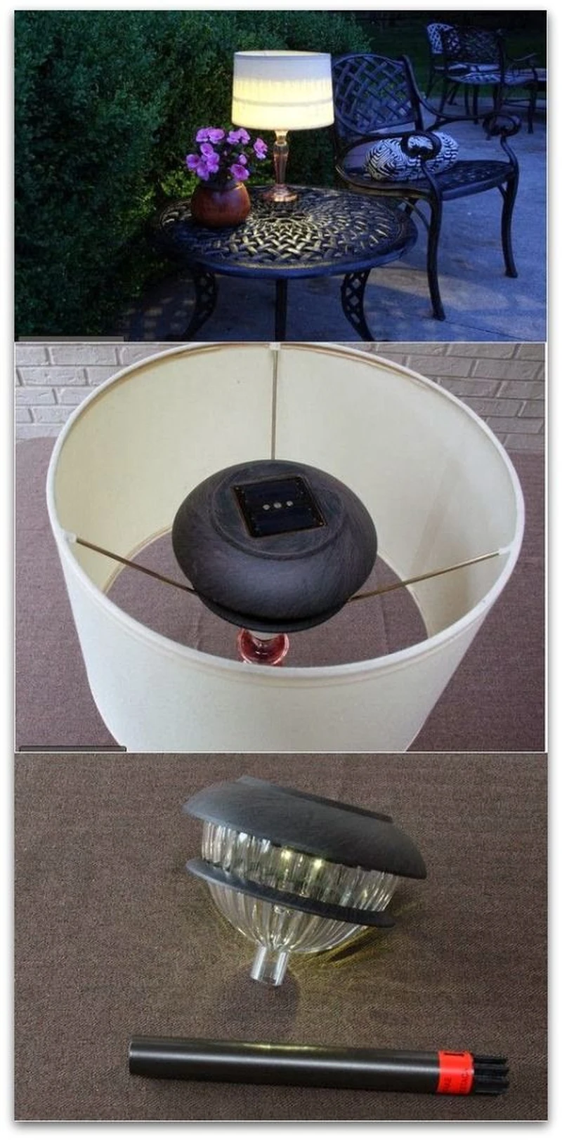 Lampa z panelem słonecznym