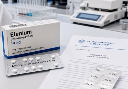 GIF wstrzymuje obrót leku Elenium 10 mg (seria 10424) — decyzja o natychmiastowej wykonalności