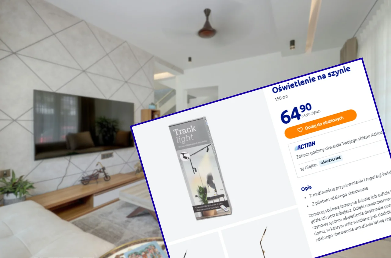 Te lampki na szynie z Action za 64 zł zrobią robotę w pokoju! Regulacja światła, wygodny pilot i nowoczesny design - idealne na sufit i ścianę
