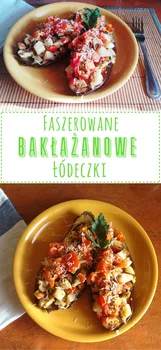 Faszerowane, bakłażanowe łódeczki