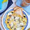 Omlet z cukinią i oliwkami