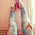 Air maxy + podarte jeansy