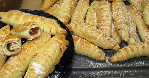 Krucho drożdżowe ciasteczka CYGARETKI z marmoladą różaną-pyszne, idealne na Tłusty Czwartek +FILM