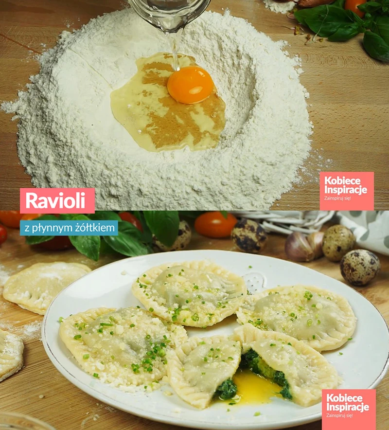Ravioli z płynnym żółtkiem