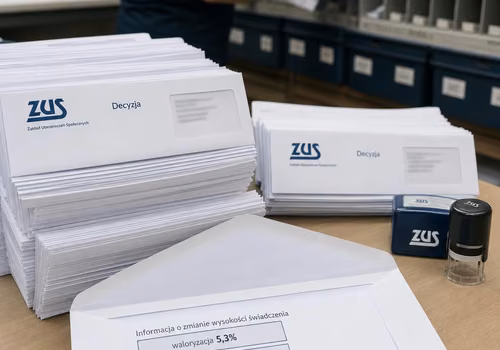 ZUS zakończył wysyłkę 8 836 400 pakietów z decyzjami o waloryzacji i trzynastej emeryturze