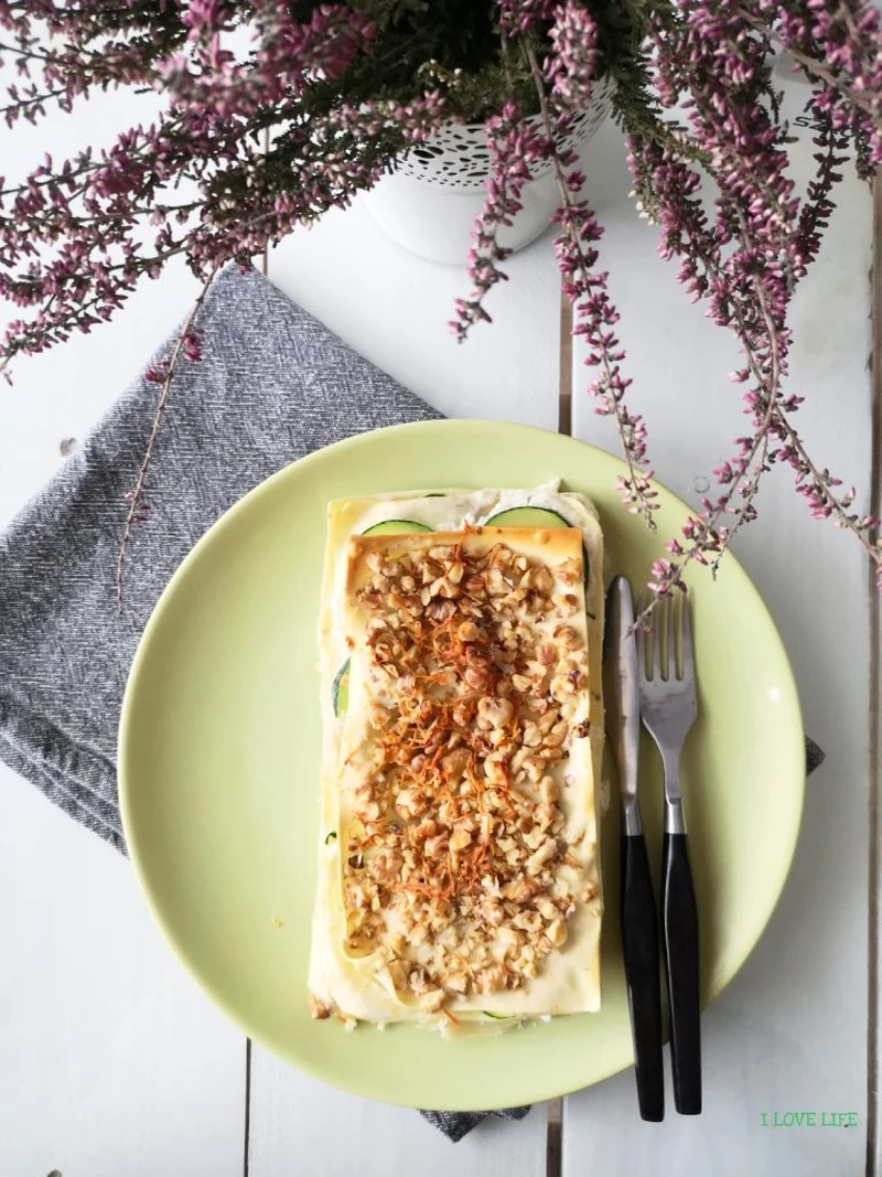 Lasagne z kozim serem