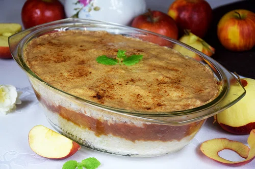 Zapiekany ryż z jabłkami + cynamonowe nadzienie!