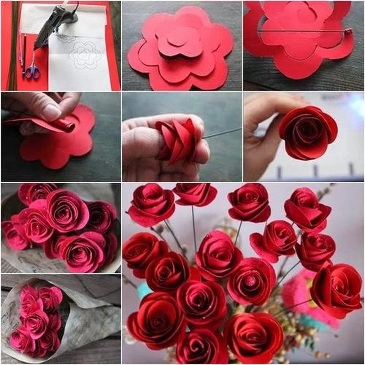 Niesamowite róże z papieru DIY