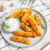 Pieczone frytki z cukinii w panierce