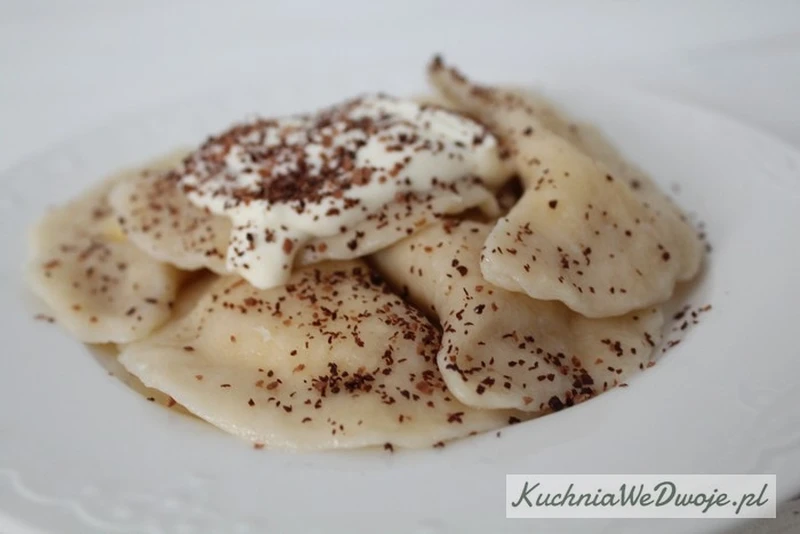 Pierogi z białym serem na słodko