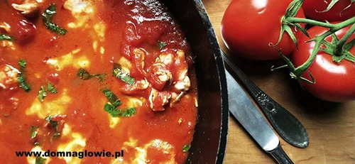 Piersi z kurczaka w sosie pomidorowym z mozzarellą