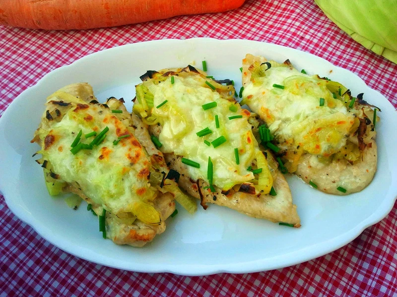 Filet z porem i mozarella