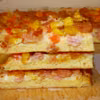 Pizza jajeczna na chlebie tostowym