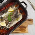 Dorsz zapiekany w pomidorach