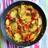 Hiszpańska tortilla z kiełbasą i papryką