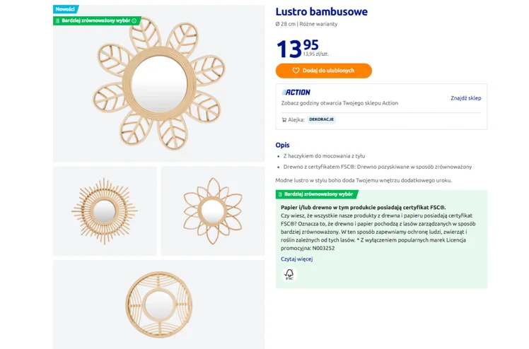 Zdjęcie Te lustra z Action za 13 zł robią furorę w mieszkaniach! Nietypowe ramki i styl boho - bosko ozdobią ścianę i powiększą pokój #1