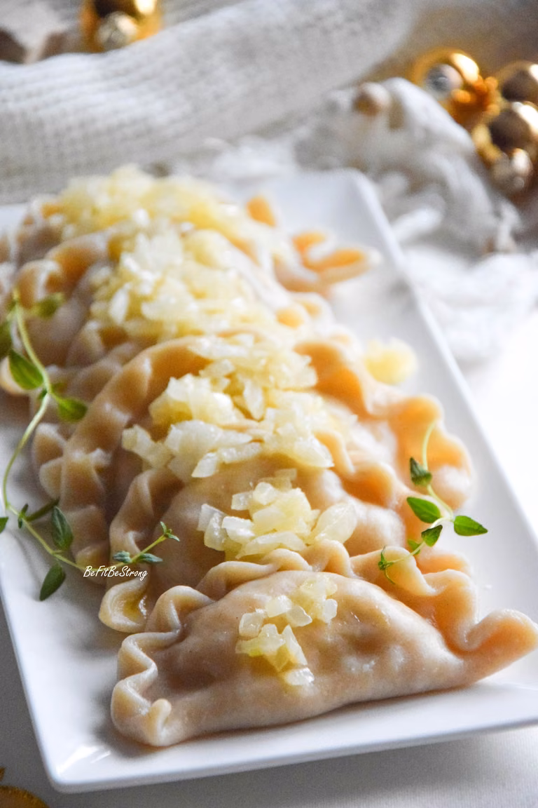 Pierogi ruskie z wędzonym boczkiem