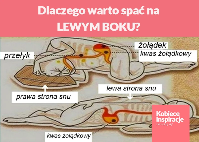 Dlaczego warto spać na LEWYM BOKU?