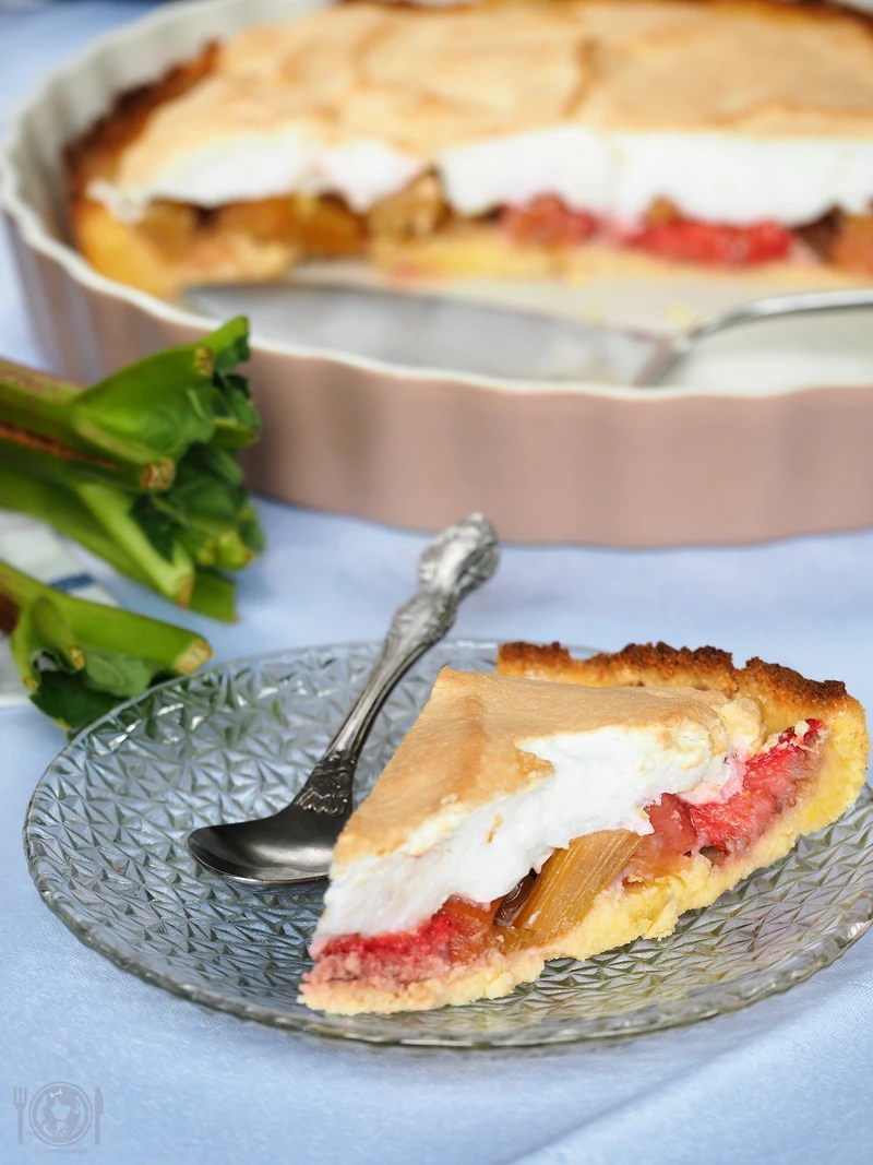 Keto ciasto z rabarbarem i bezą (Paleo, LowCarb)