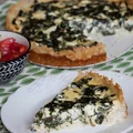 Tarta szpinakowa na spodzie z ryżu