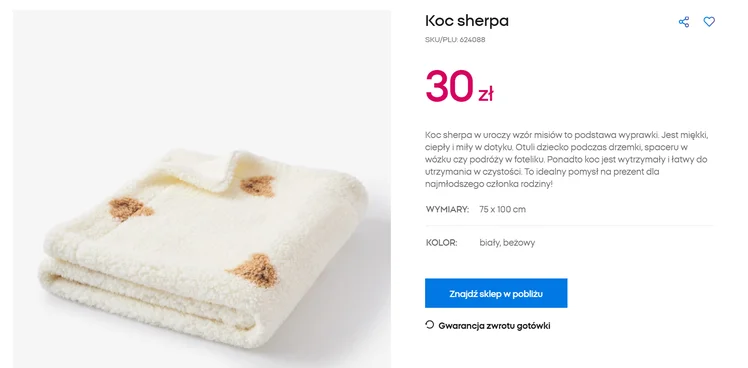 Zdjęcie Miękko, cieplutko i uroczo! Kocyk sherpa z misiami za 30 zł to must-have dla każdego maluszka! #1