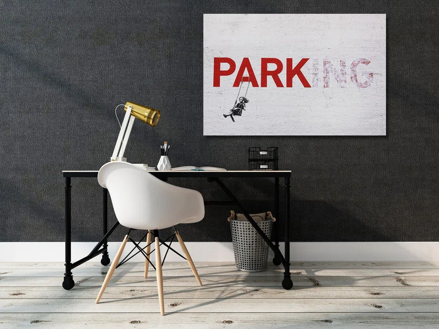 Banksy - Parking - nowoczesny obraz na płótnie