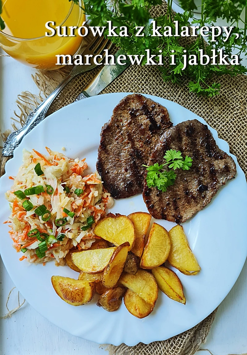 Surówka z kalarepy marchewki i jabłka - Damsko-męskie spojrzenie na kuchnię