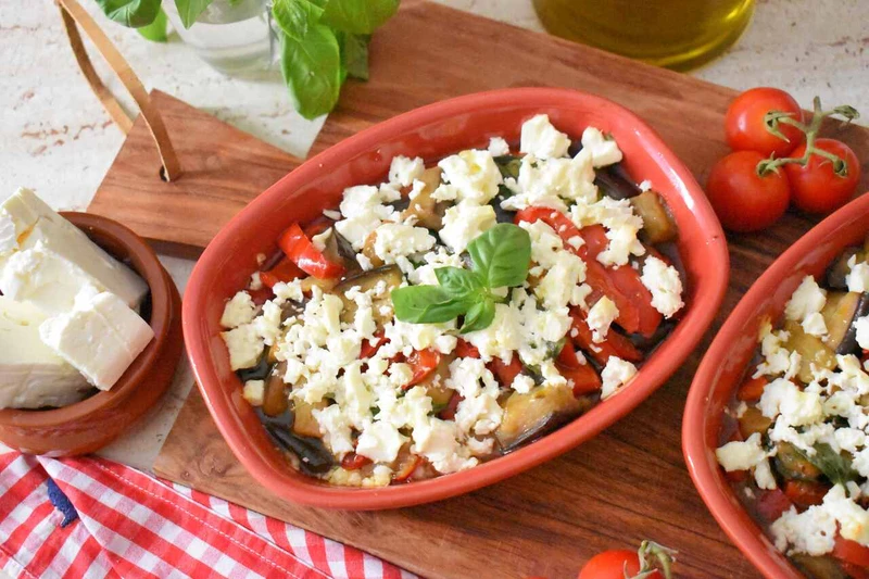 Pieczone warzywa z serem feta