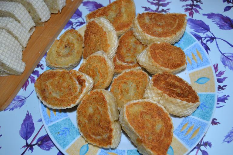 Roladki ziemniaczane w waflu