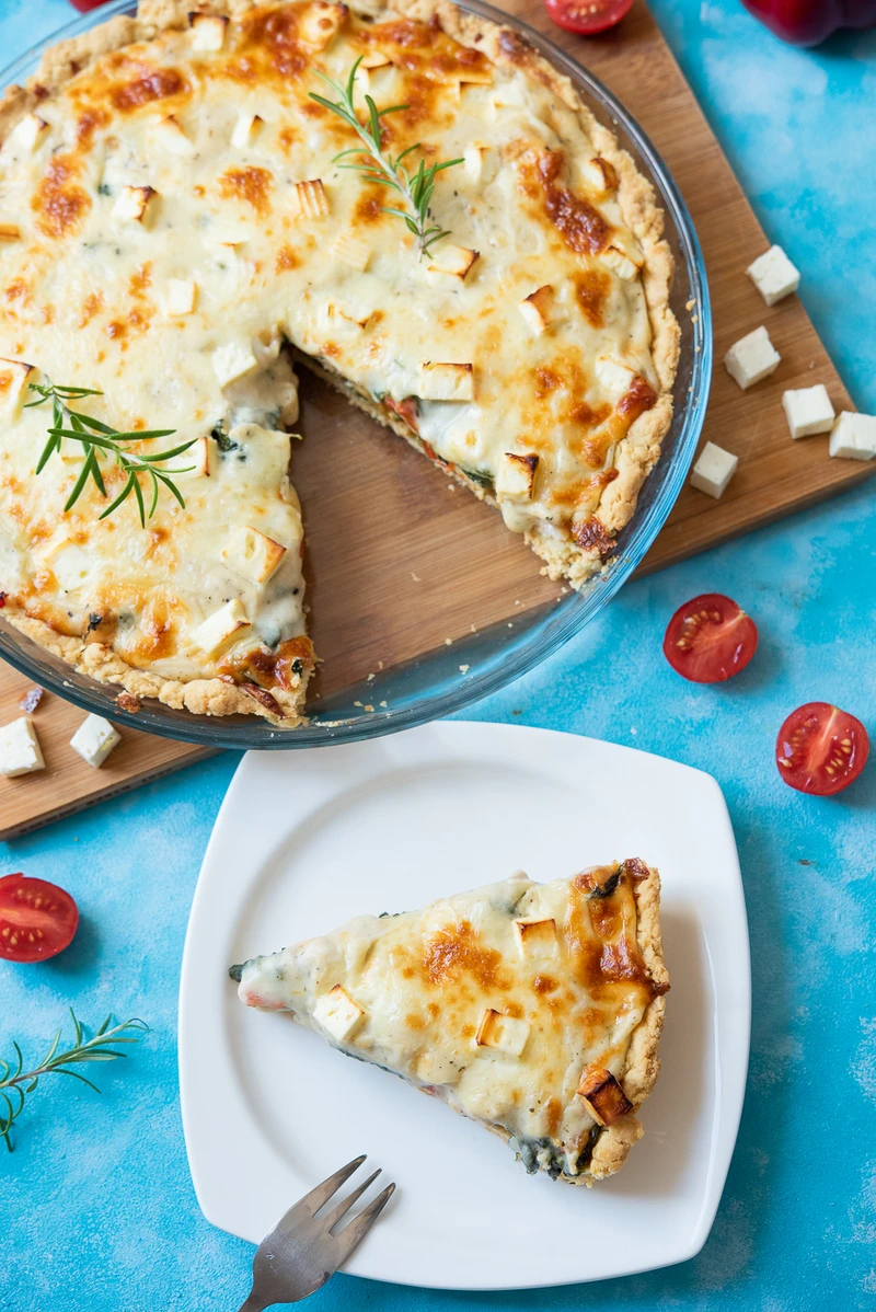 Tarta ze szpinakiem, fetą i kurczakiem - pycha!