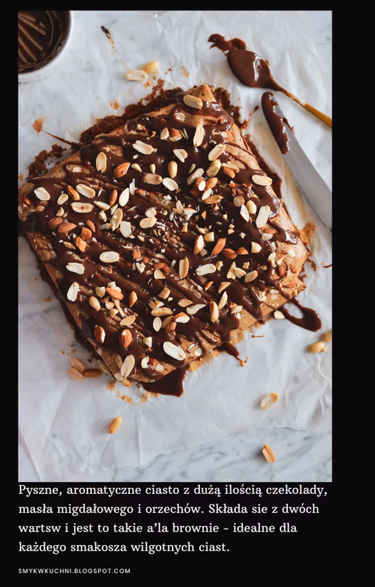 A' LA BROWNIE PIERNIKOWE Z MASŁEM ORZECHOWYM Z MIGDAŁÓW