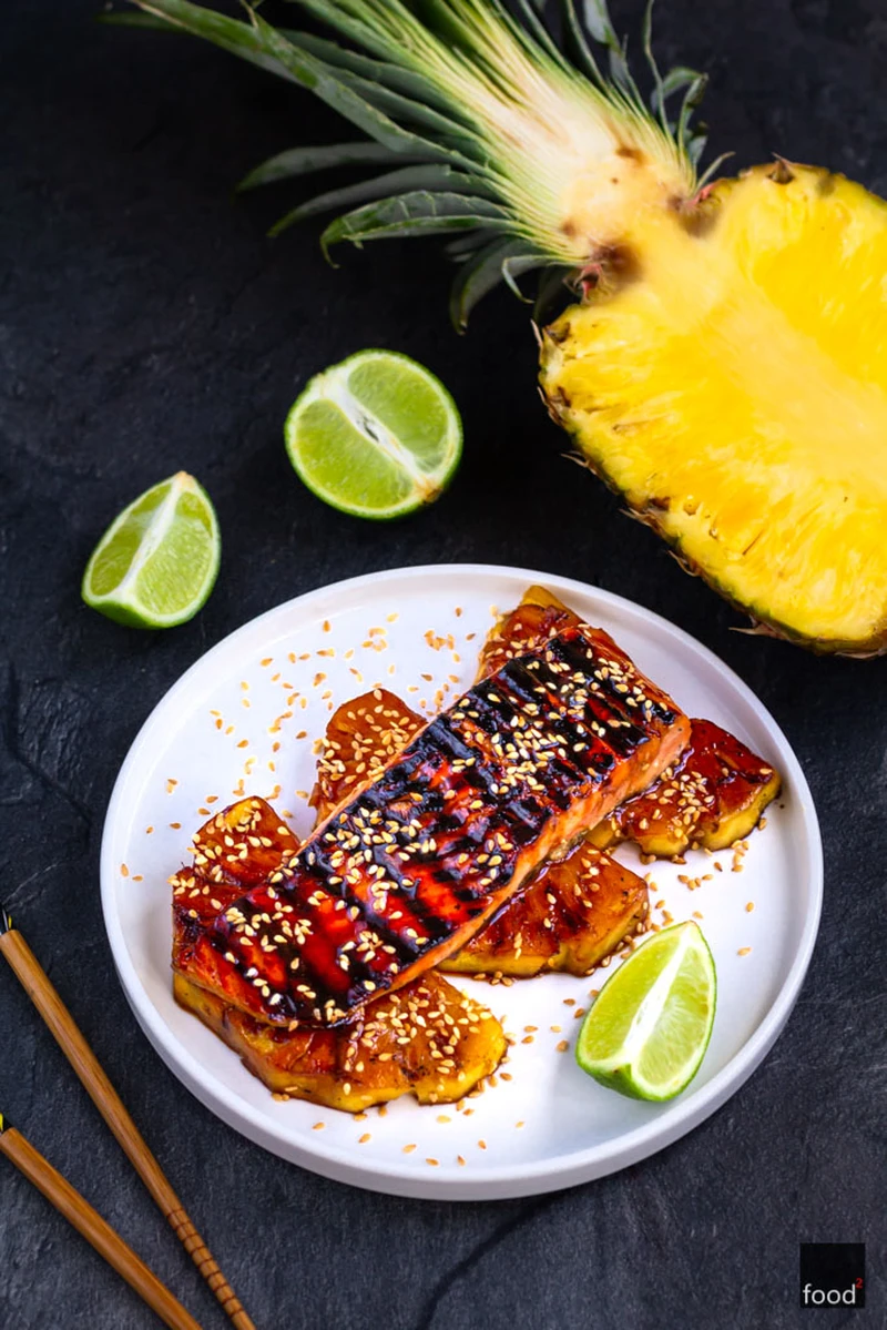 Grillowany łosoś w sosie teriyaki