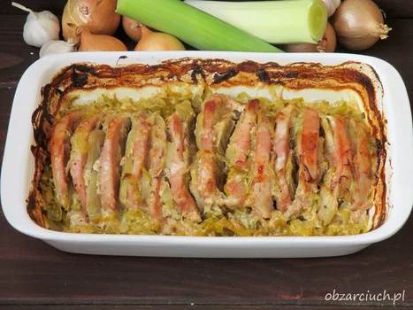 Schab porowo - cebulowy