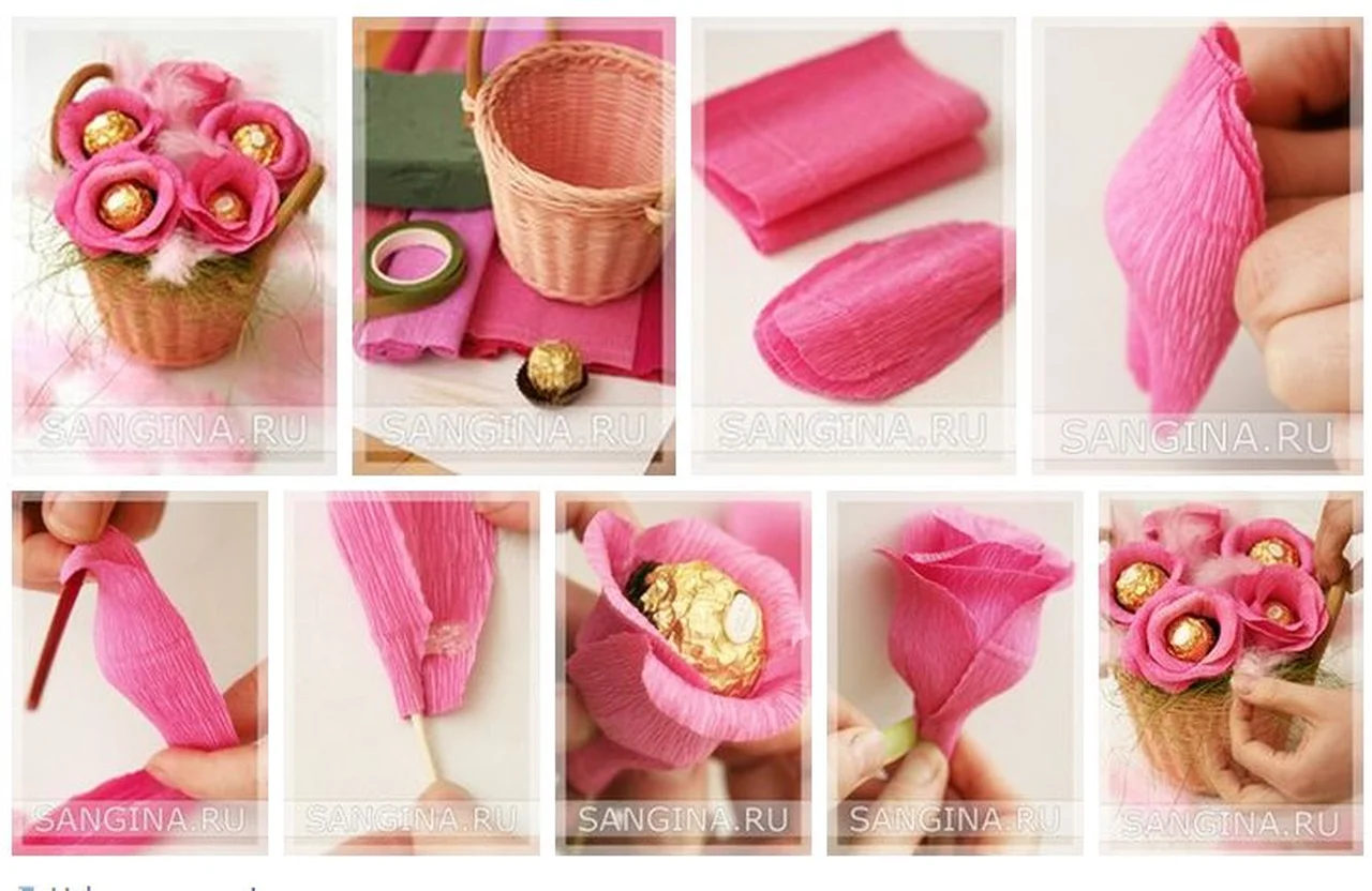Słodki, różowy bukiet