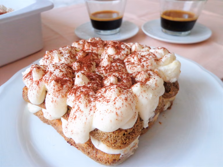 Tiramisu z mascarpone, bez jajek