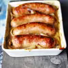 Biała kiełbasa pieczona w piwie