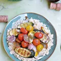 Kasza z  grillowanymi warzywami