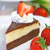 Sernik na spodzie brownie