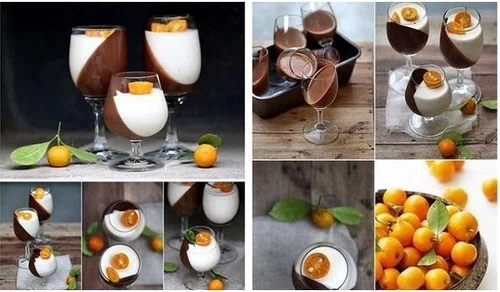 Panna cotta z musem czekoladowym