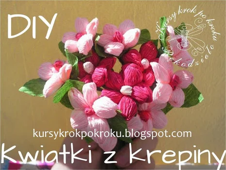 Kwiatuszki (stokrotki) z krepiny - zrobisz sam